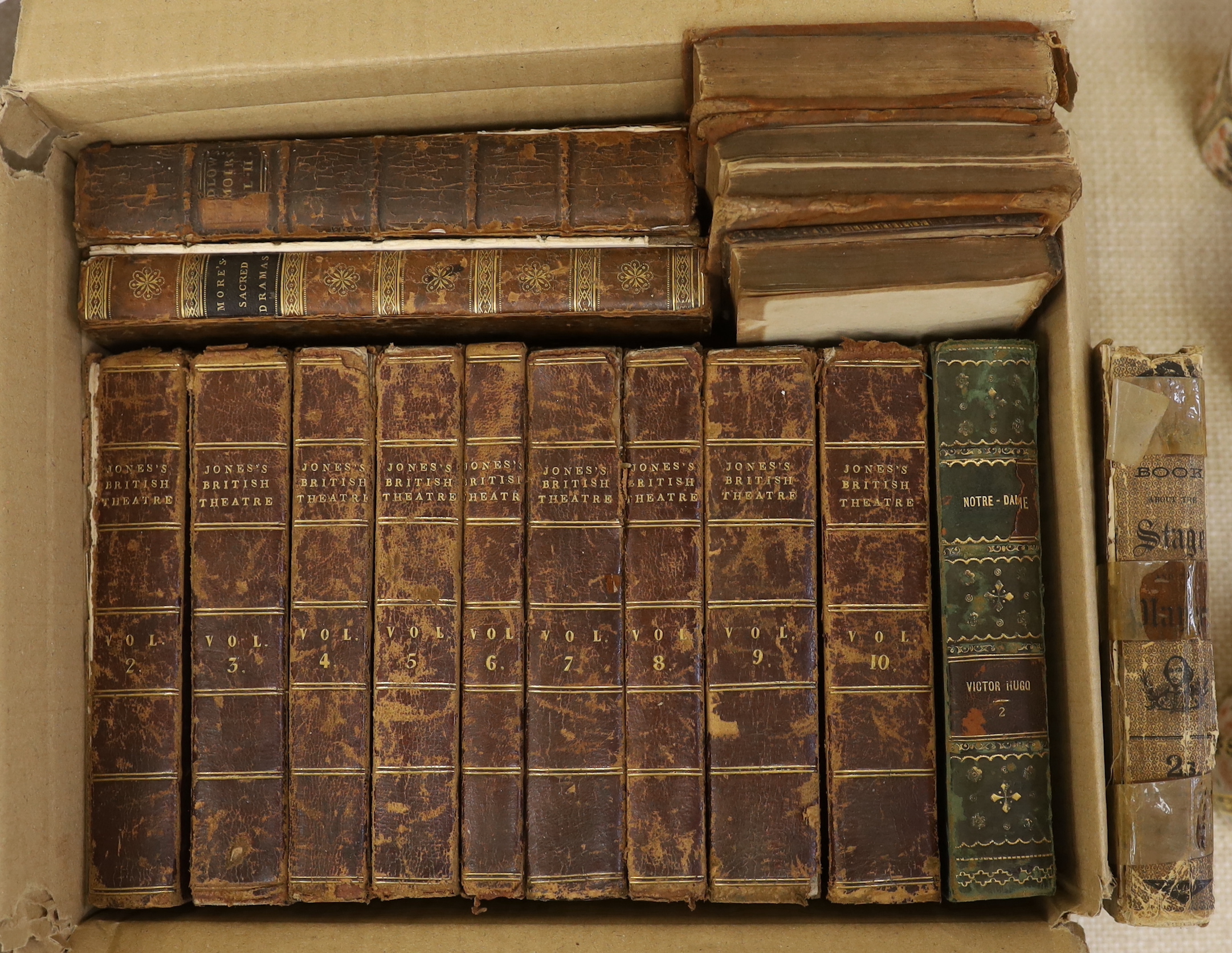Jones’s British theatre 1794, nine volumes and other antiquarian works